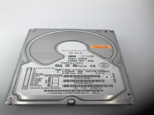 Serial Number : 59H6926, DISK 9.1GB ULTRA-SCSI HOT SWAP IBM Hard Disk SCSi 3,5" 9gigas, OTHER, RICOH/IBM